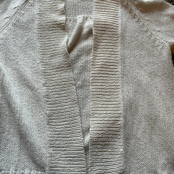 J Crew Cardigan Womens XS Ivory Knit 100% Cotton Normcore Cottage Minimalist - Picture 3 of 7